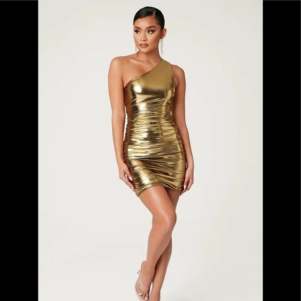 Meshki Gold Kaelin Dress